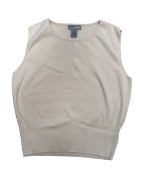 Designers Originals Cream Knit Sweater Top Petite Size L